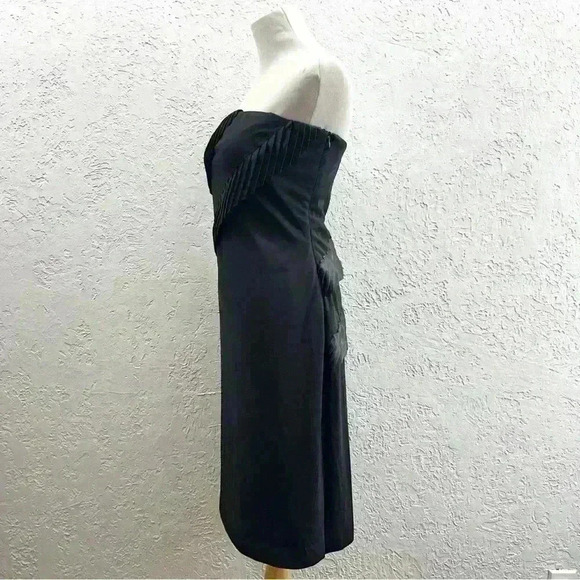 Vintage Victoria Royal Black fitted strapless dress size 6 - Picture 5 of 9